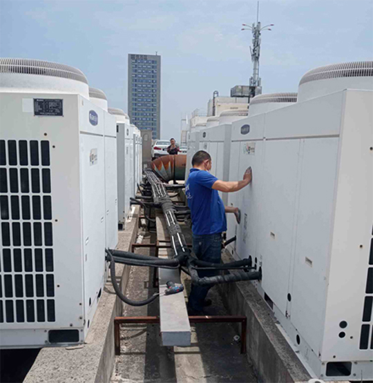 广阳中央空调制热和不制冷系统维修方法